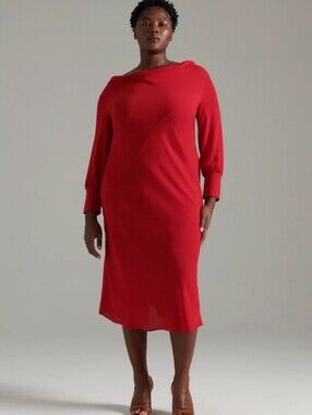 Pari Passu Red Satin Formal Cocktail Dress Size 12
